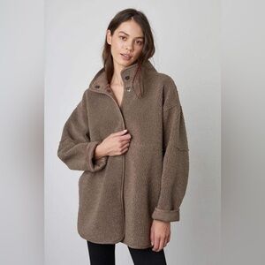 Albany Lux Sherpa Reversible Jacket in Mink